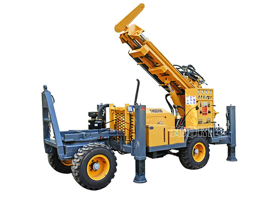 DTH 300m Full Hydraulic Trailer Monted Water Well Mud Rotary Drilling Machine