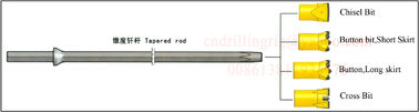 comprare Asta di trivellazione d'acciaio affusolato strumenti 7 di perforatrice 11 12 gradi 600 - 8000mm fabbricazione online