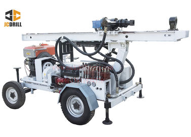 comprare rimorchio della perforatrice di Dth dell'impianto di perforazione della trivellazione dell'acqua di potenza del motore 24kw montato fabbricazione online