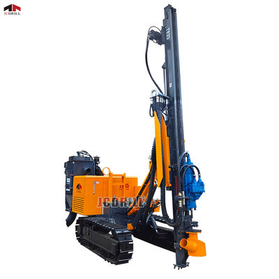 Sistema idraulico Top Hammer Seft Propelled Crawler Rock Blasting Drilling Rig con raccoglitore di polvere
