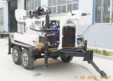 Un buon prezzo. il rimorchio della perforazione del fango di 150m Dth ha montato la piattaforma di produzione con 45kw TWD150 diesel in linea