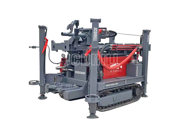 300m Full Hydraulic Water Well Drilling Rig Steel Crawler Montaggio di pozzo profondo