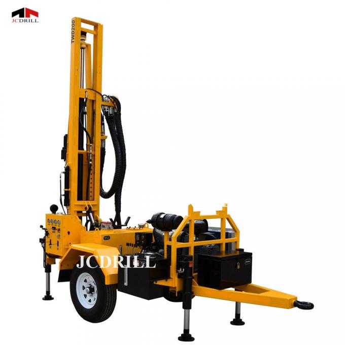 Rimorchio DTH Rig Water Well Drilling della ruota del TWD 150 del TRAPANO di JC 2